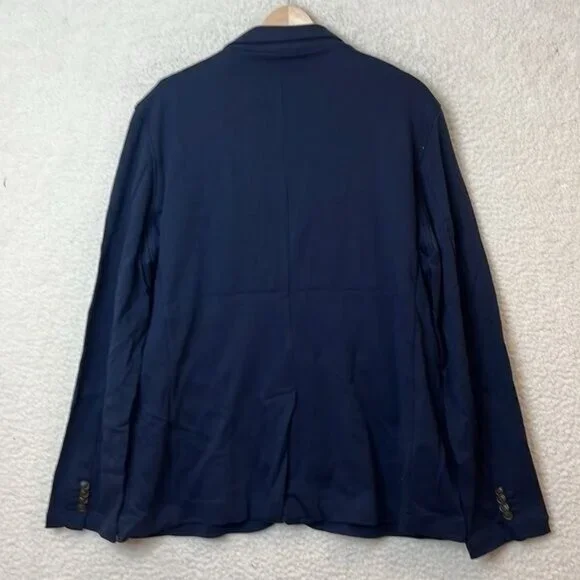 NWT Lands End Mens Ponte Knit Sport Blazer Radiant Navy Size L Large - Picture 11 of 12